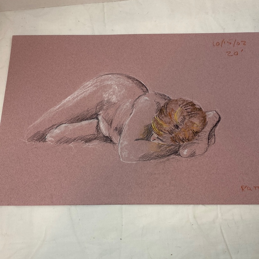 Female nude, pastel on card medium card stock.
